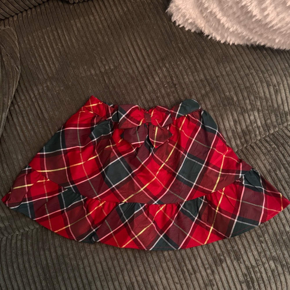 Gymboree Red Plaid Skirt with Ruffles